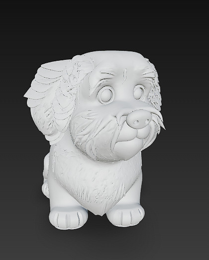 Dog Realistic 3D Model- Low Poly Realistic Low-poly 3D model_14