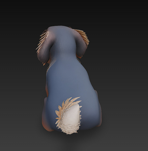 Dog Realistic 3D Model- Low Poly Realistic Low-poly 3D model_6