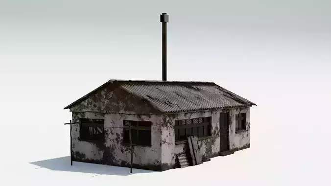 Old house 03 Low-poly 3D model