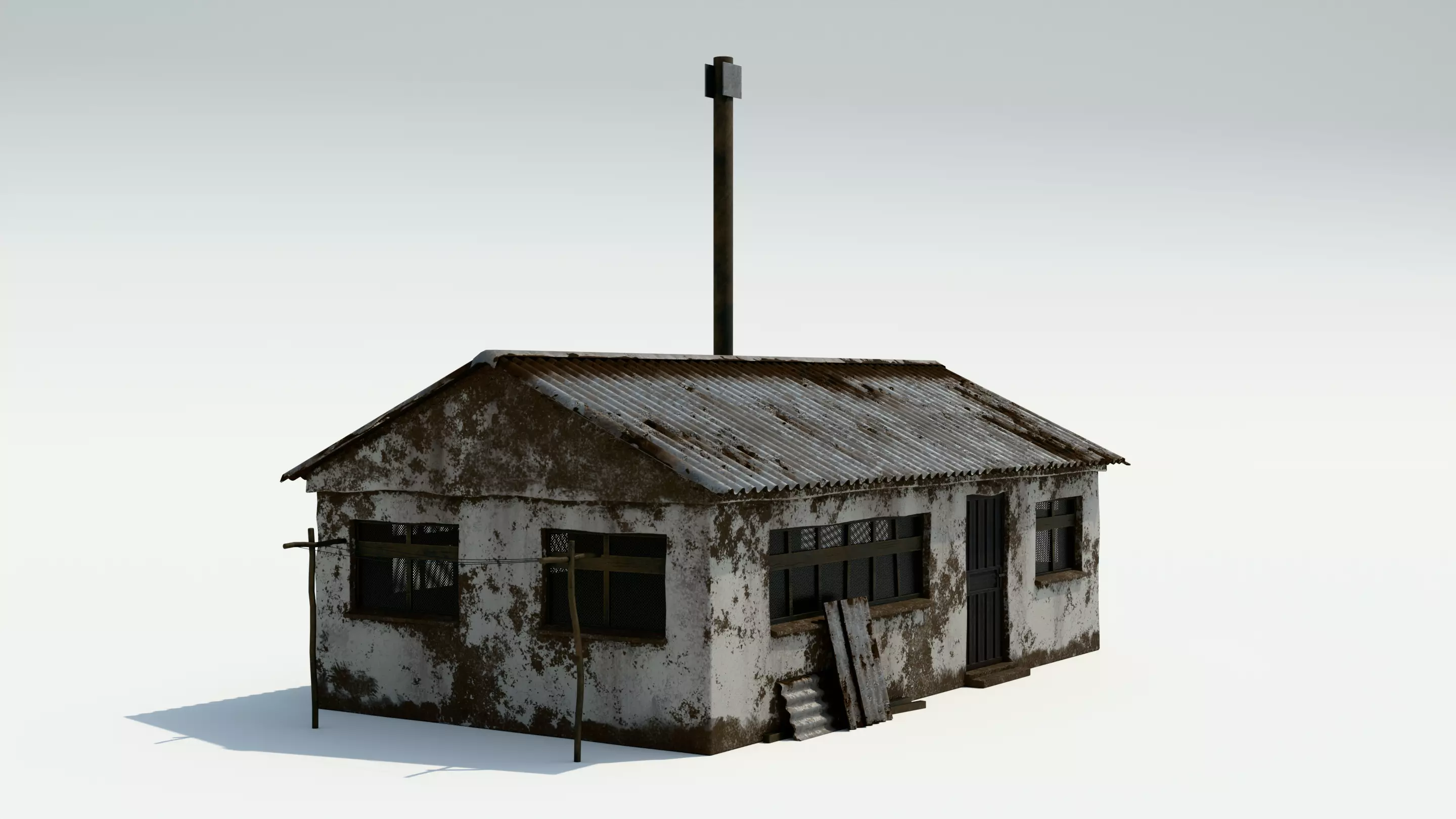 Old house 03 Low-poly 3D model_0
