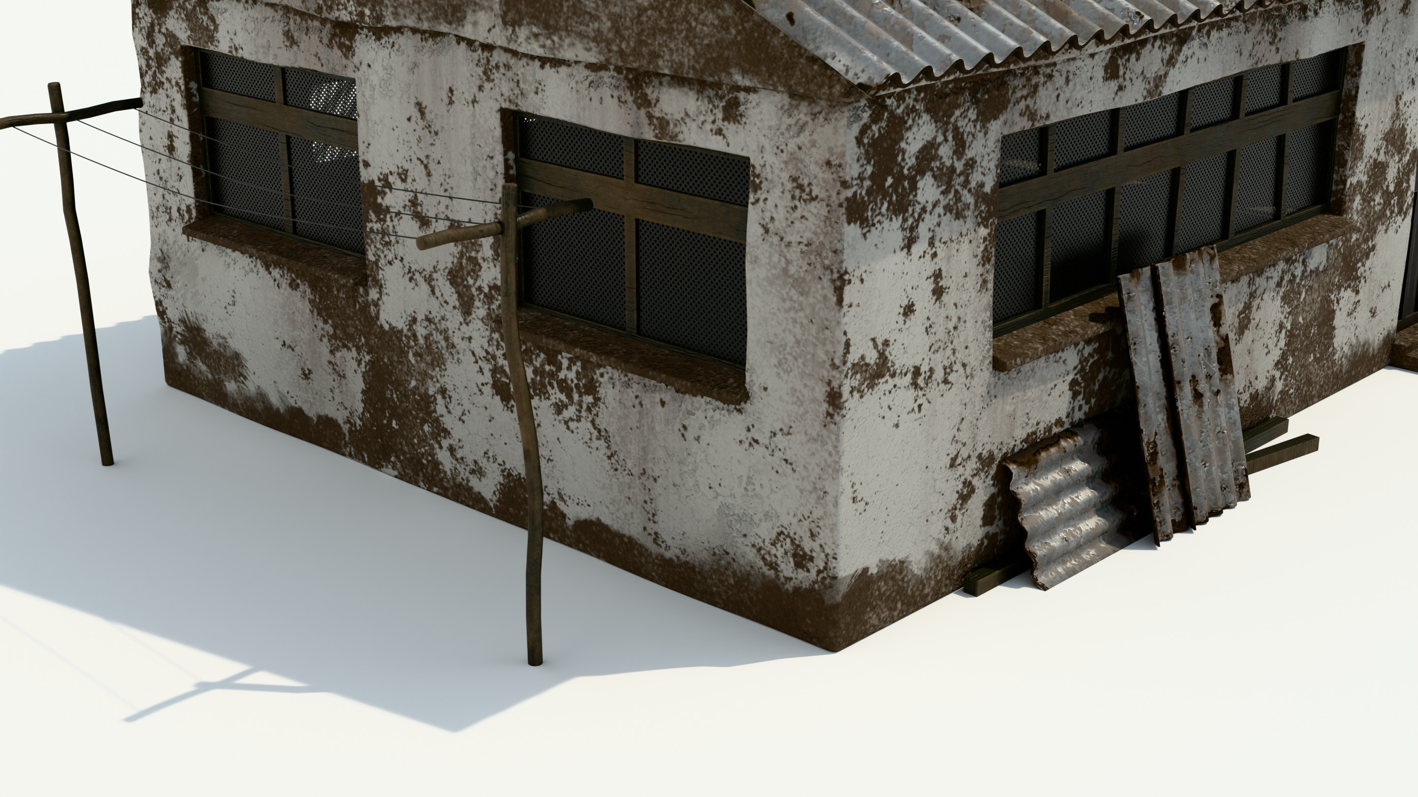 Old house 03 Low-poly 3D model_3