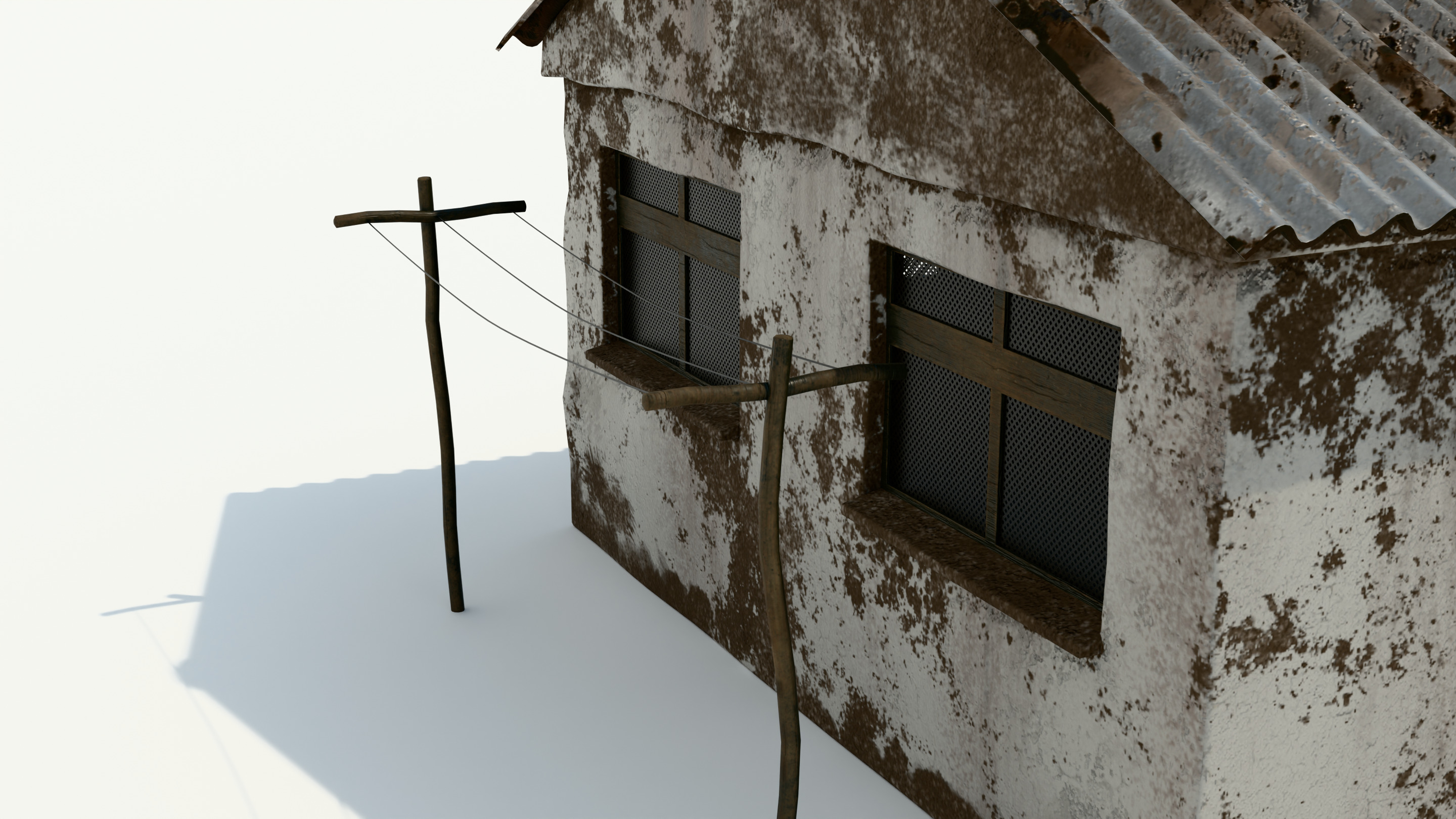 Old house 03 Low-poly 3D model_6