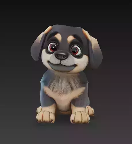 Dog Realistic 3D Model- Low Poly Realistic