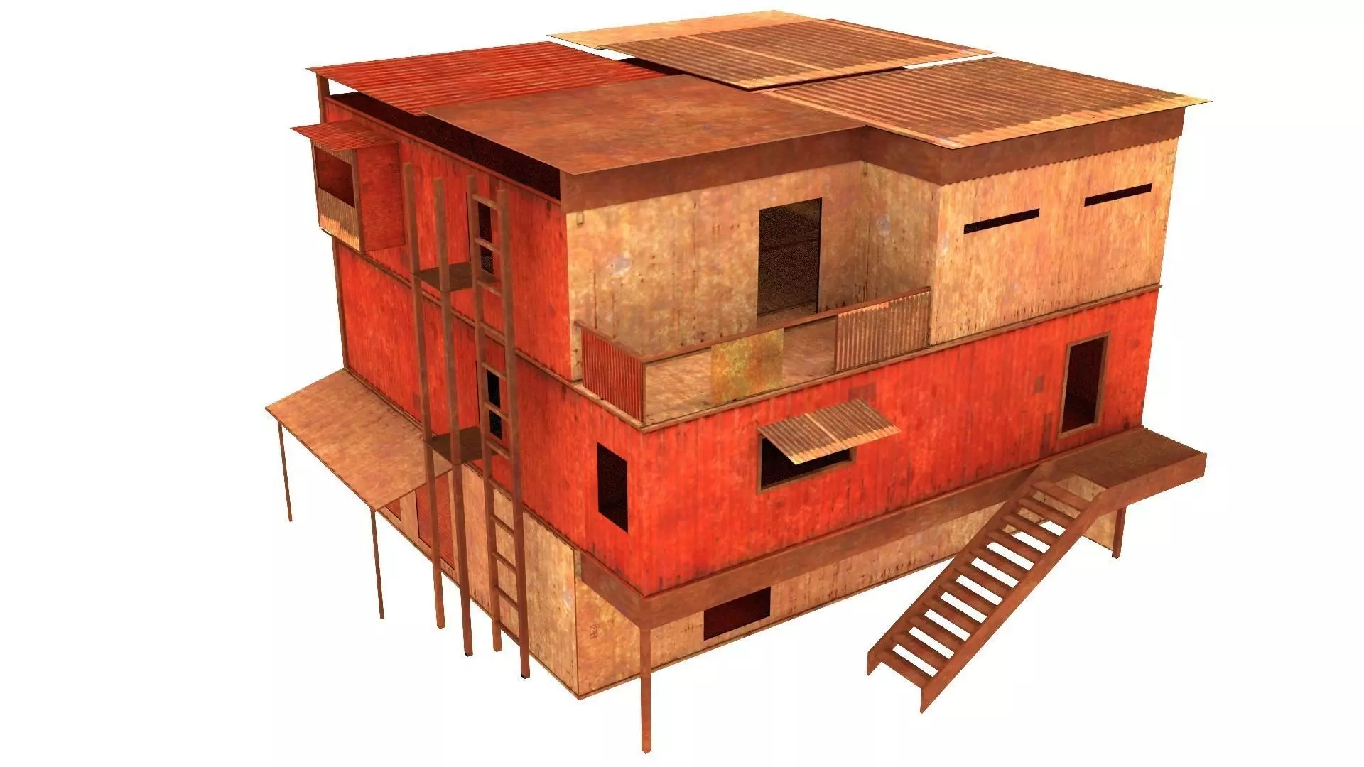 sheeting house -low poly Free low-poly 3D model