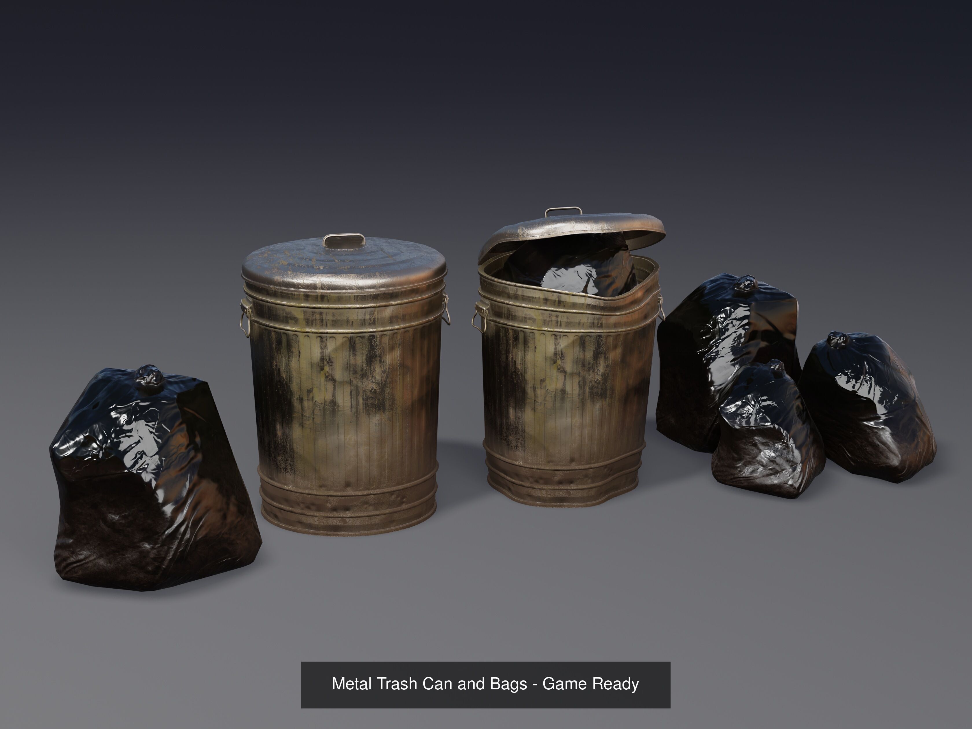 Trash Pack - Urban Game-Ready Assets 3D Model Collection_8