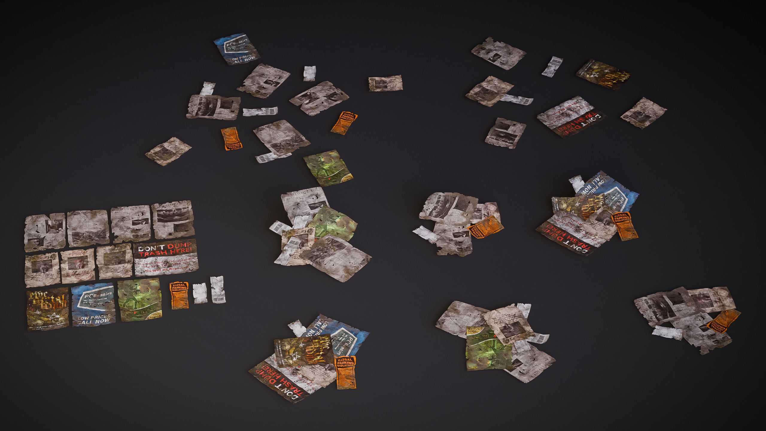 Trash Pack - Urban Game-Ready Assets 3D Model Collection_16