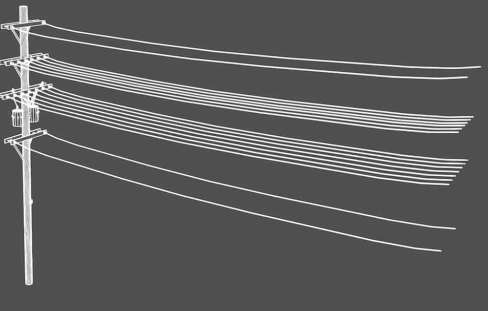 Light Pole Low-poly 3D model_12