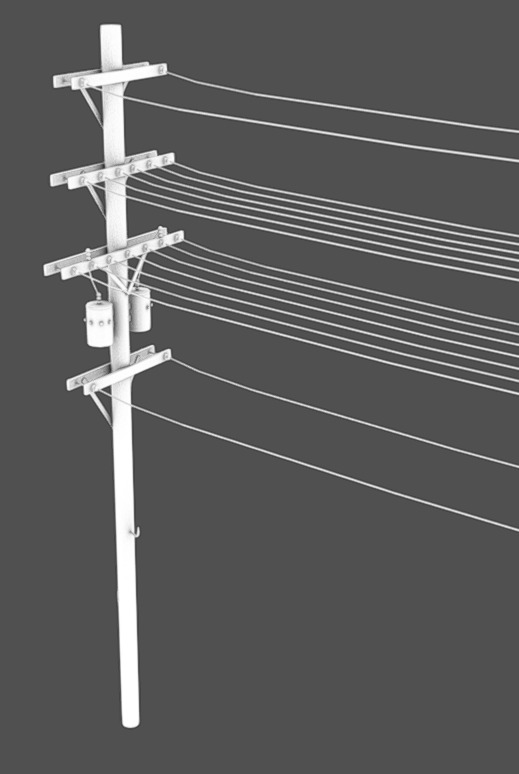Light Pole Low-poly 3D model_10