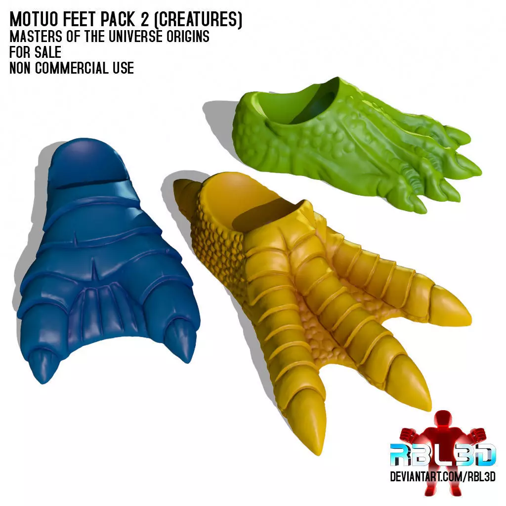 Motu Origins Feet pack 2 Creatures 3D print model