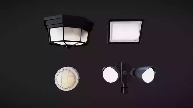 Lights 04 Low-poly 3D model