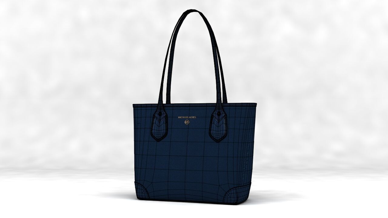 Shoulder bag Low-poly 3D model_3