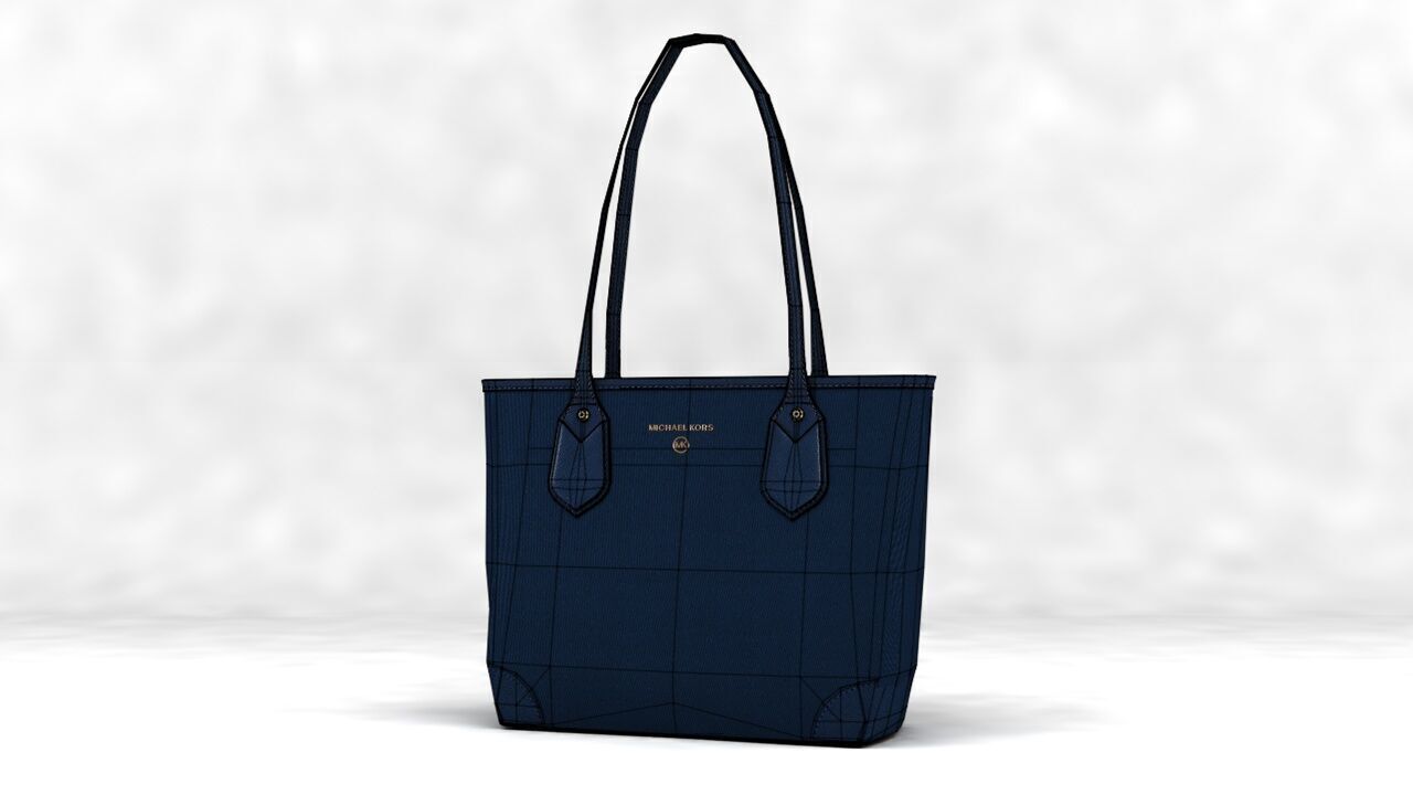 Shoulder bag Low-poly 3D model_2