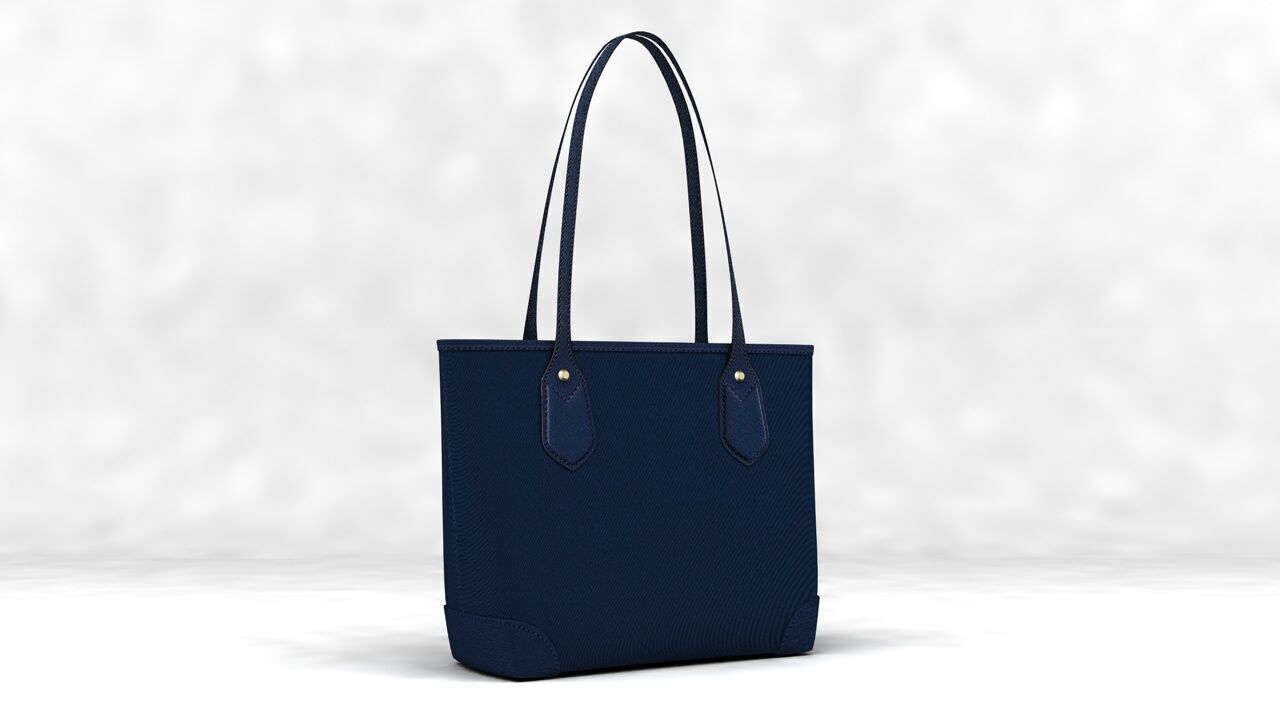 Shoulder bag Low-poly 3D model_4