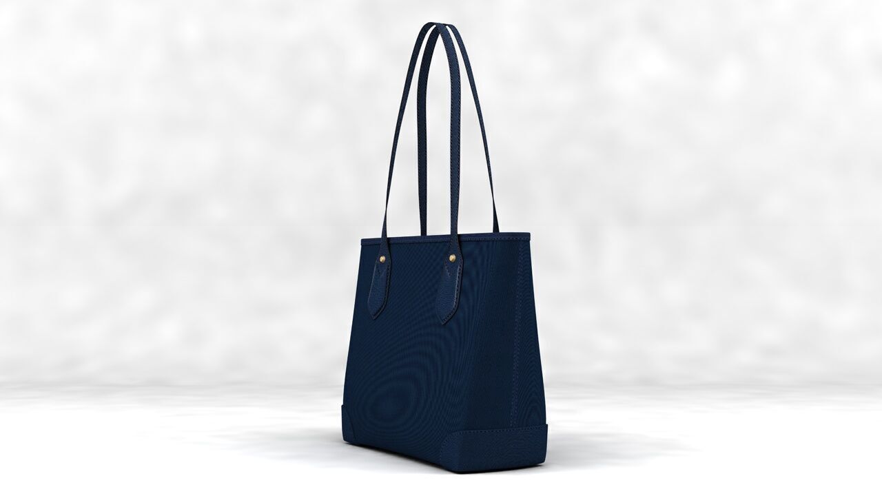 Shoulder bag Low-poly 3D model_13