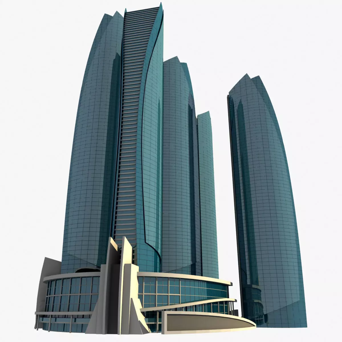 Etihad Towers - Abu Dhabi 3D model