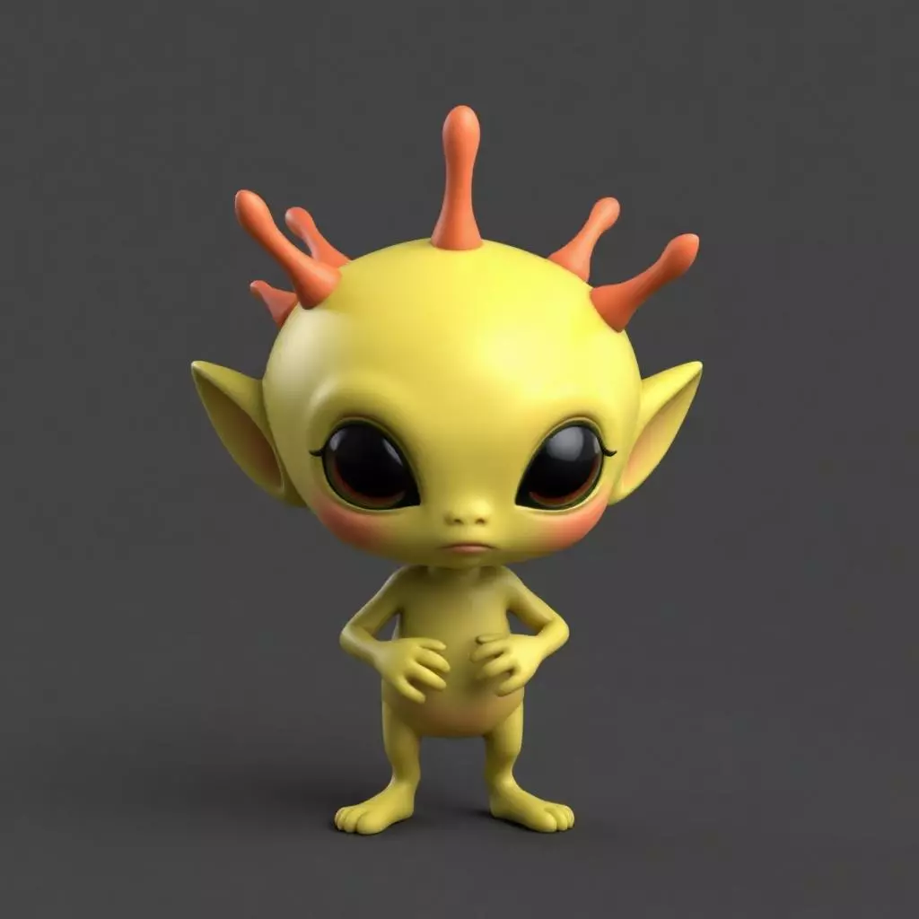 Cute Alien 3D Model 3D model_0