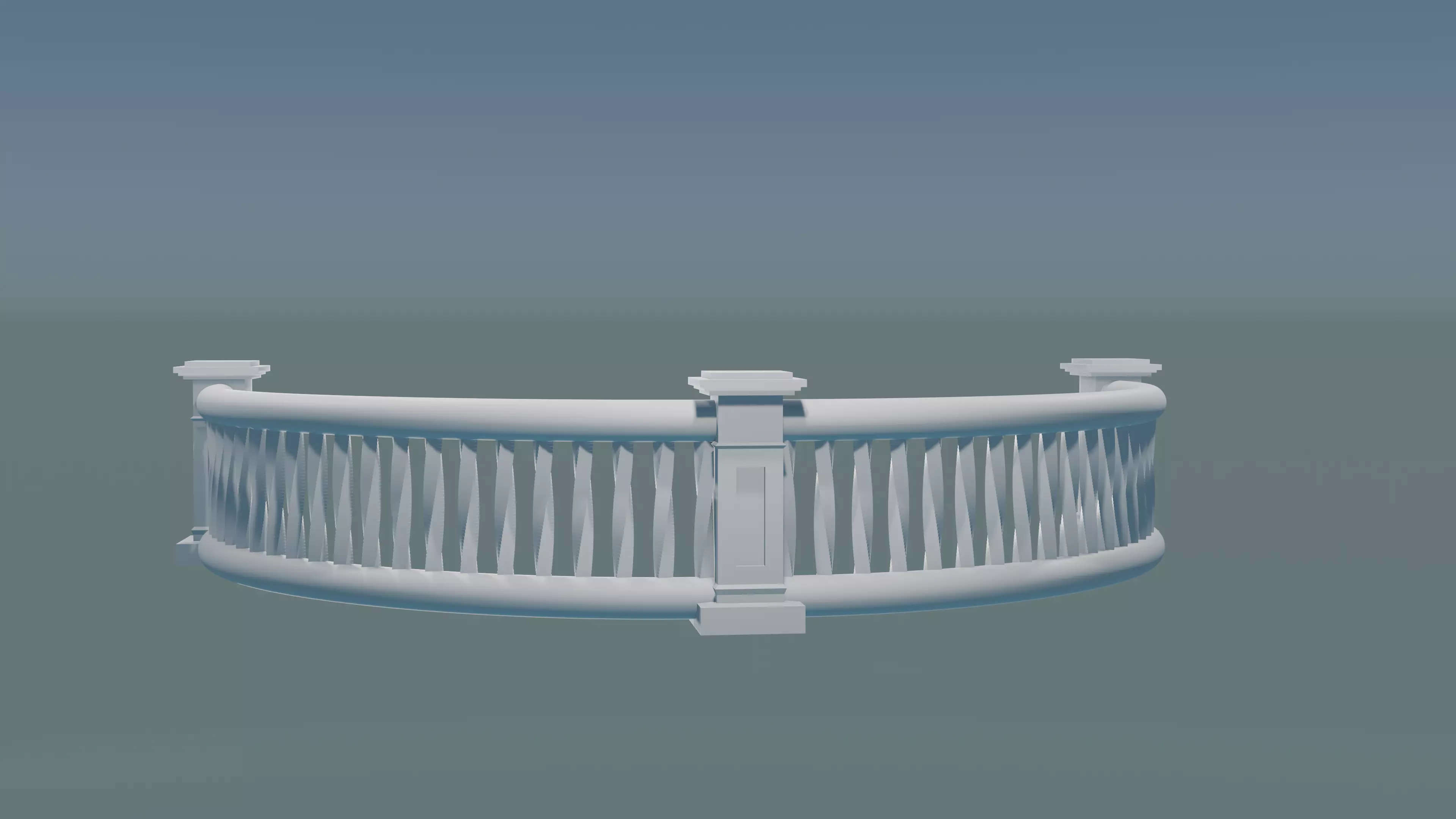 Curved Balustrade 3D print model