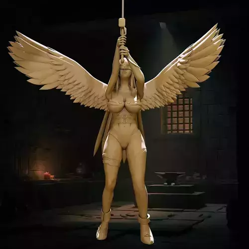 Avenging Angel with Sword 3D Print File Clothed Nude Versions