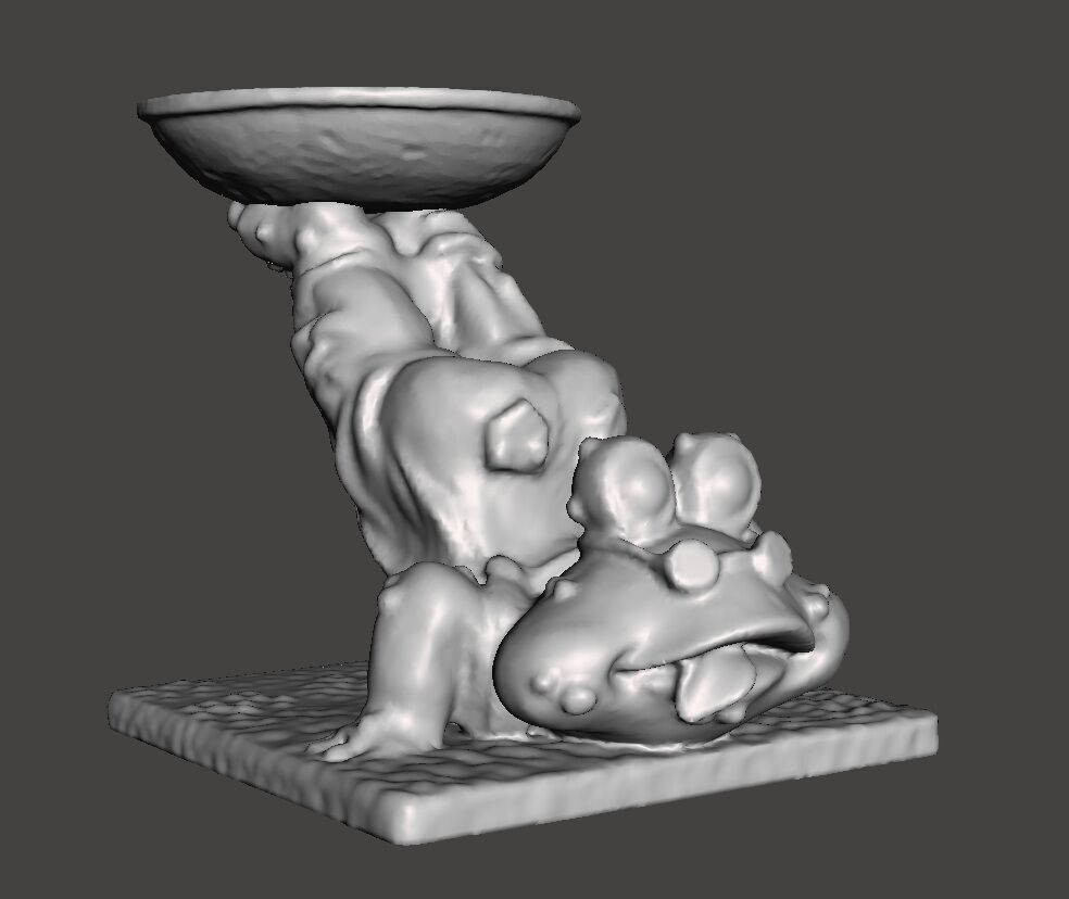 froggy legs in the air plate holder 3D print model_8