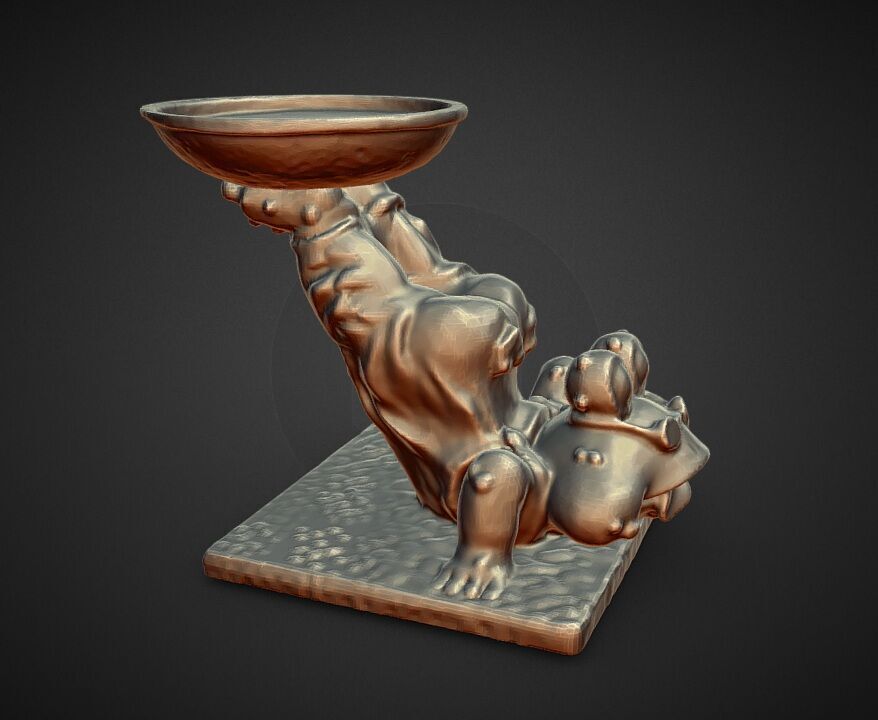 froggy legs in the air plate holder 3D print model_2