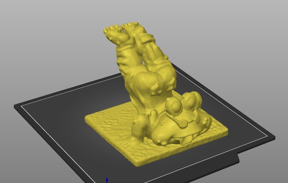 froggy legs in the air plate holder 3D print model_7