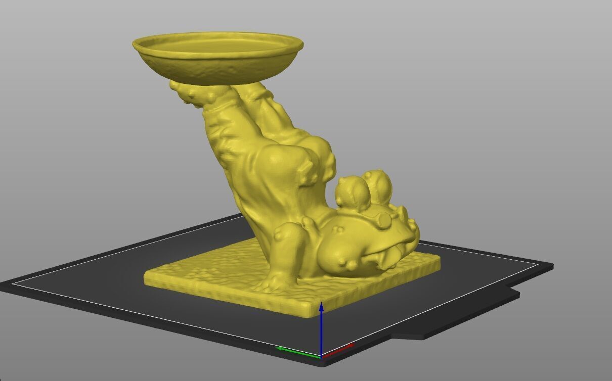 froggy legs in the air plate holder 3D print model_6