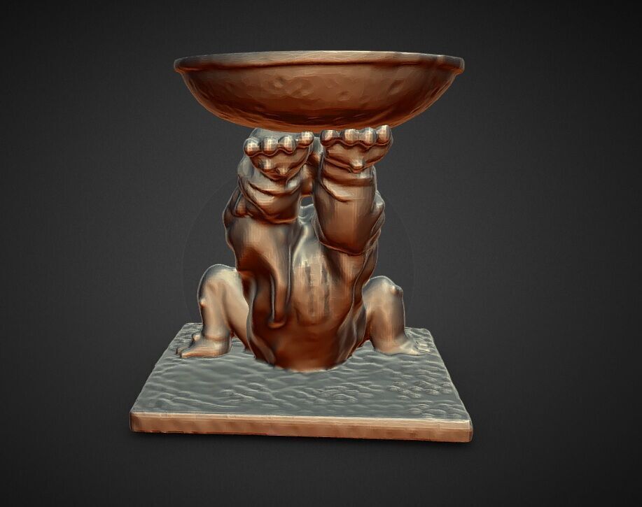 froggy legs in the air plate holder 3D print model_3