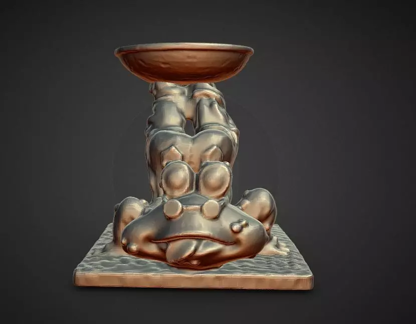 froggy legs in the air plate holder 3D print model_0