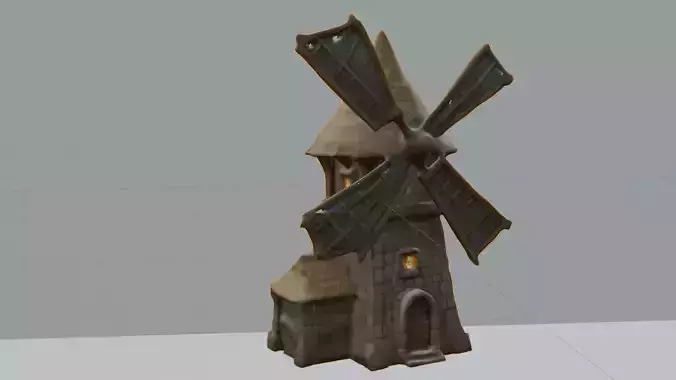 Windmill Haven  Low-Poly Stylized 3D Scene for Games