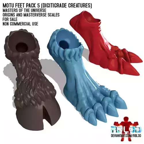  Motu Feet pack 5 Digitigrade creatures
