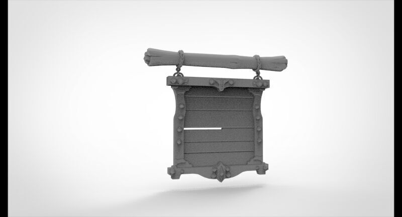 medieval sign 3D print model_3