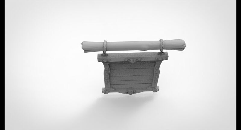 medieval sign 3D print model_4