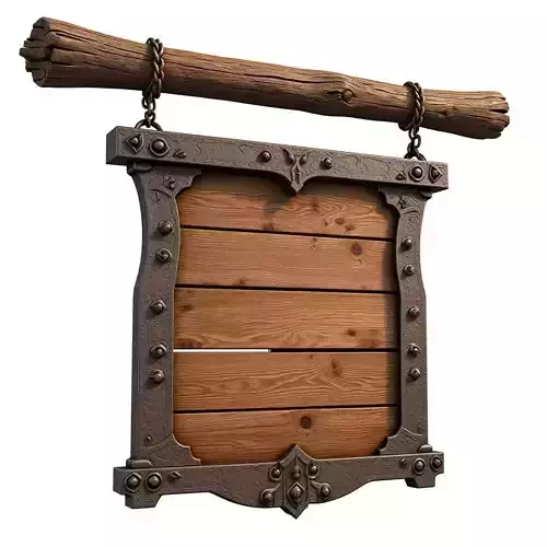 medieval sign 3D print model