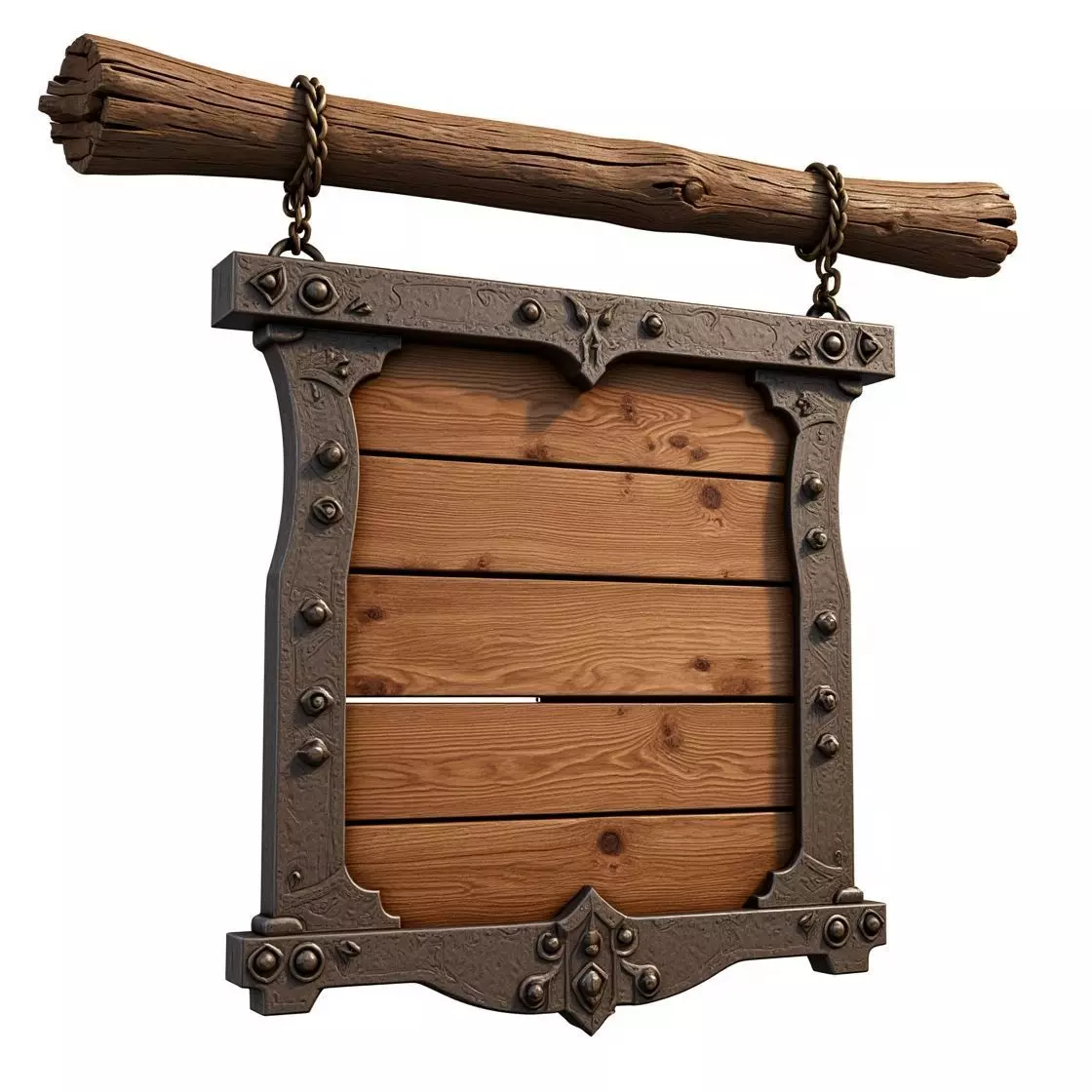 medieval sign 3D print model_0