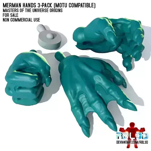 Merman Hands for Motu Origins 3D print model