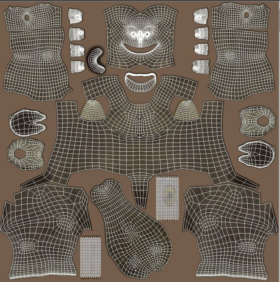 Ogre-Troll gorilla Low-poly 3D model_5