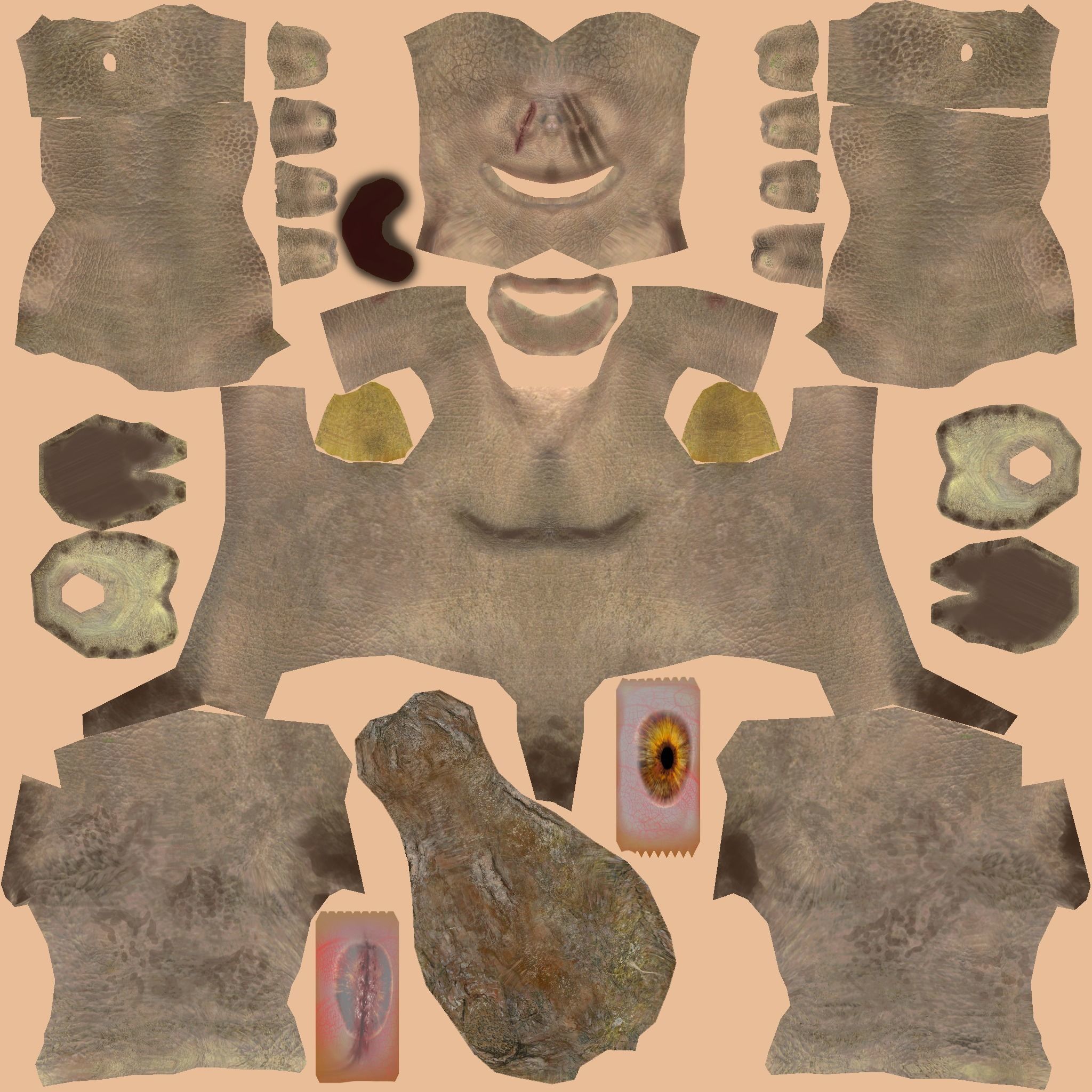 Ogre-Troll gorilla Low-poly 3D model_8