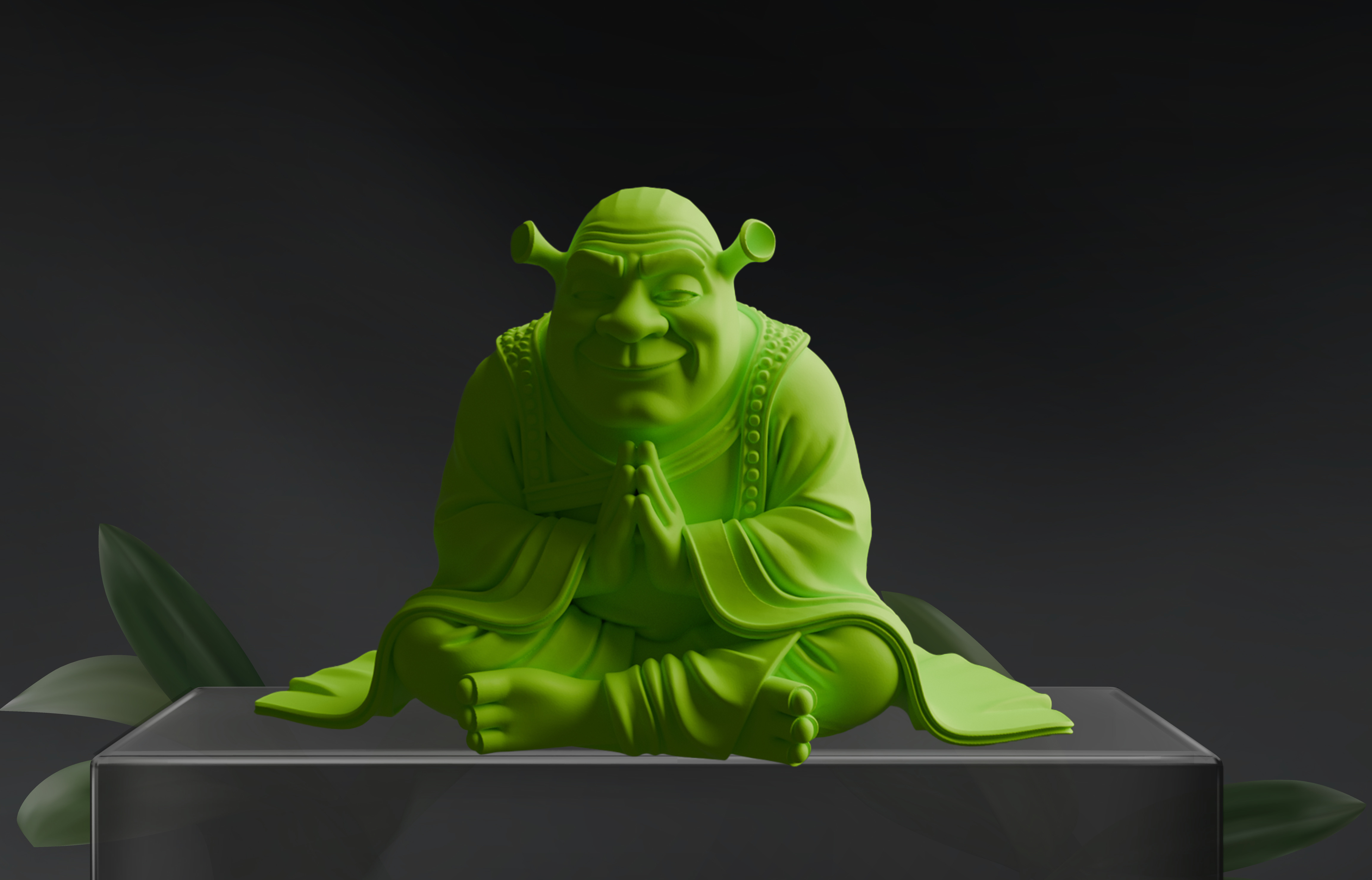 Funny Themed Buddha Statue  3D module Ready for Printing 3D print model_1