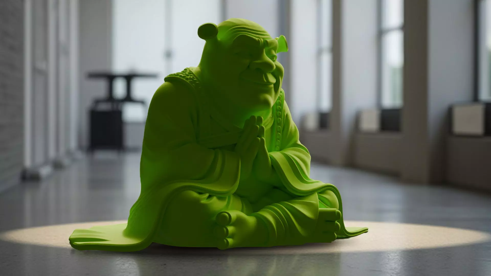 Funny Themed Buddha Statue  3D module Ready for Printing 3D print model_0