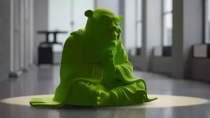 Funny Themed Buddha Statue  3D module Ready for Printing 3D print model
