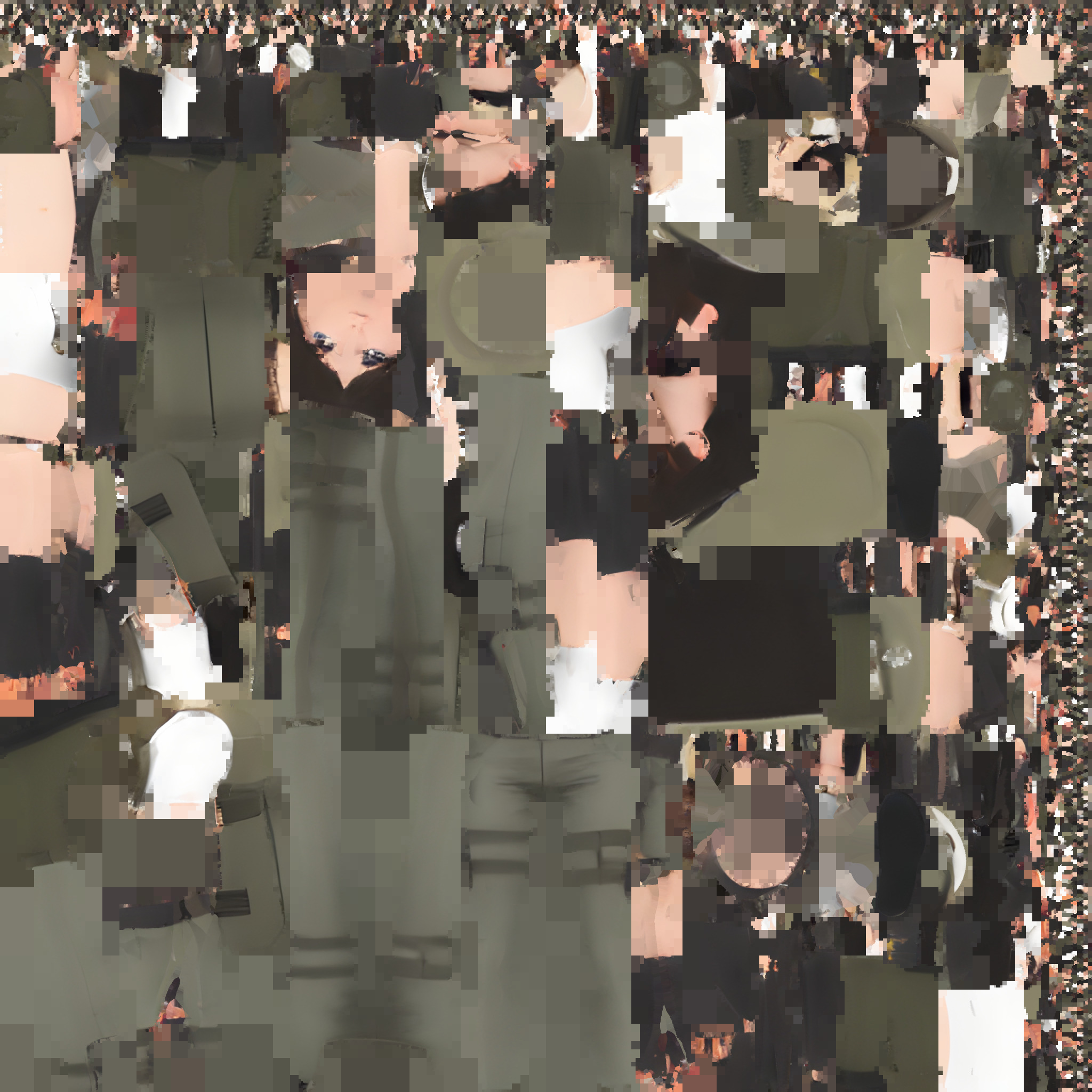 Female Army Modern Suit Low-poly 3D model_3