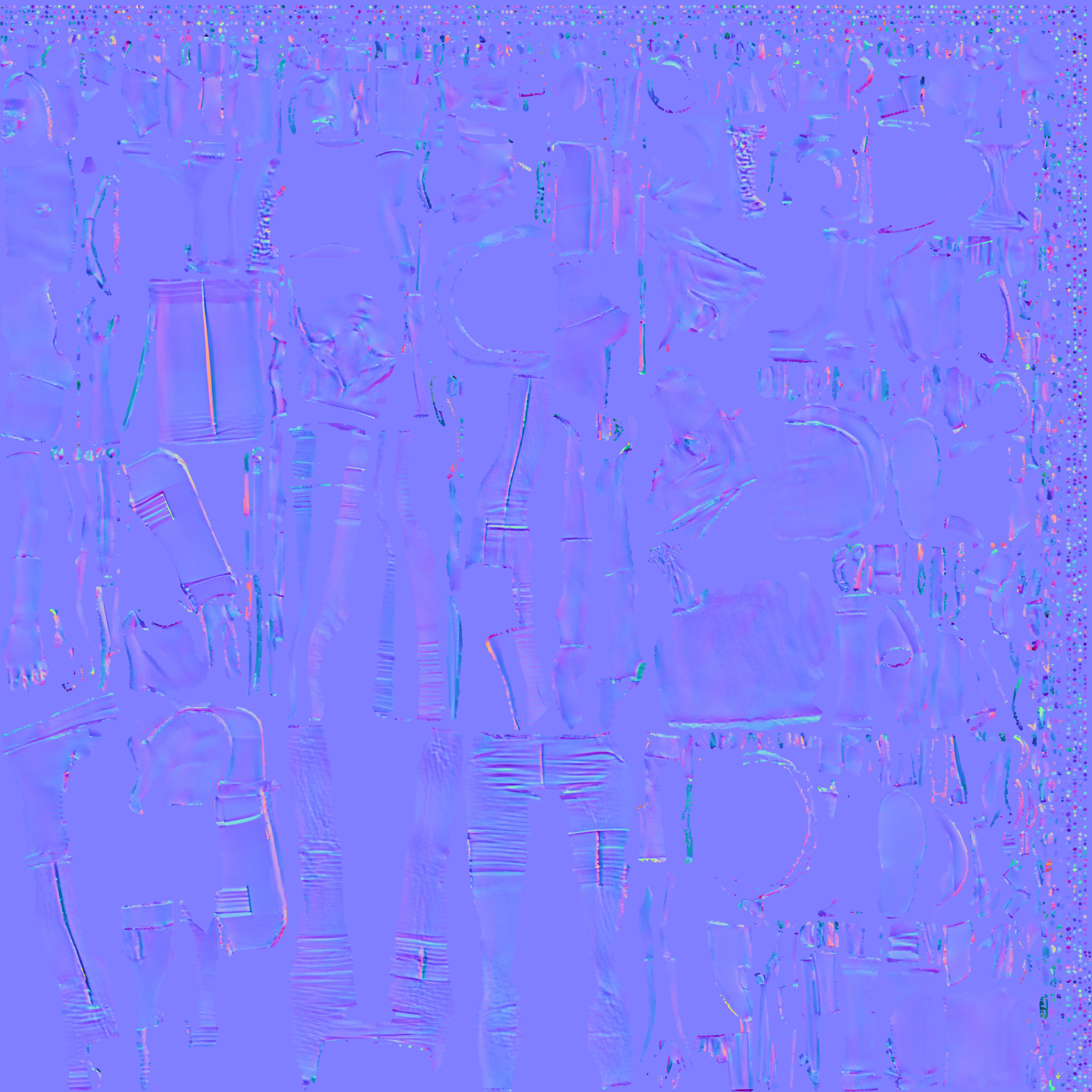 Female Army Modern Suit Low-poly 3D model_5