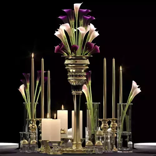 Flower Vase Set 3D model