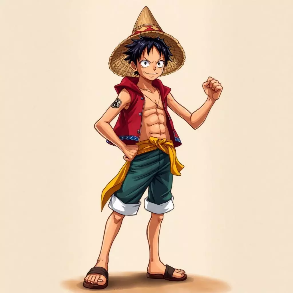 Monkey D Luffy 3D Model Low-poly 3D model_0