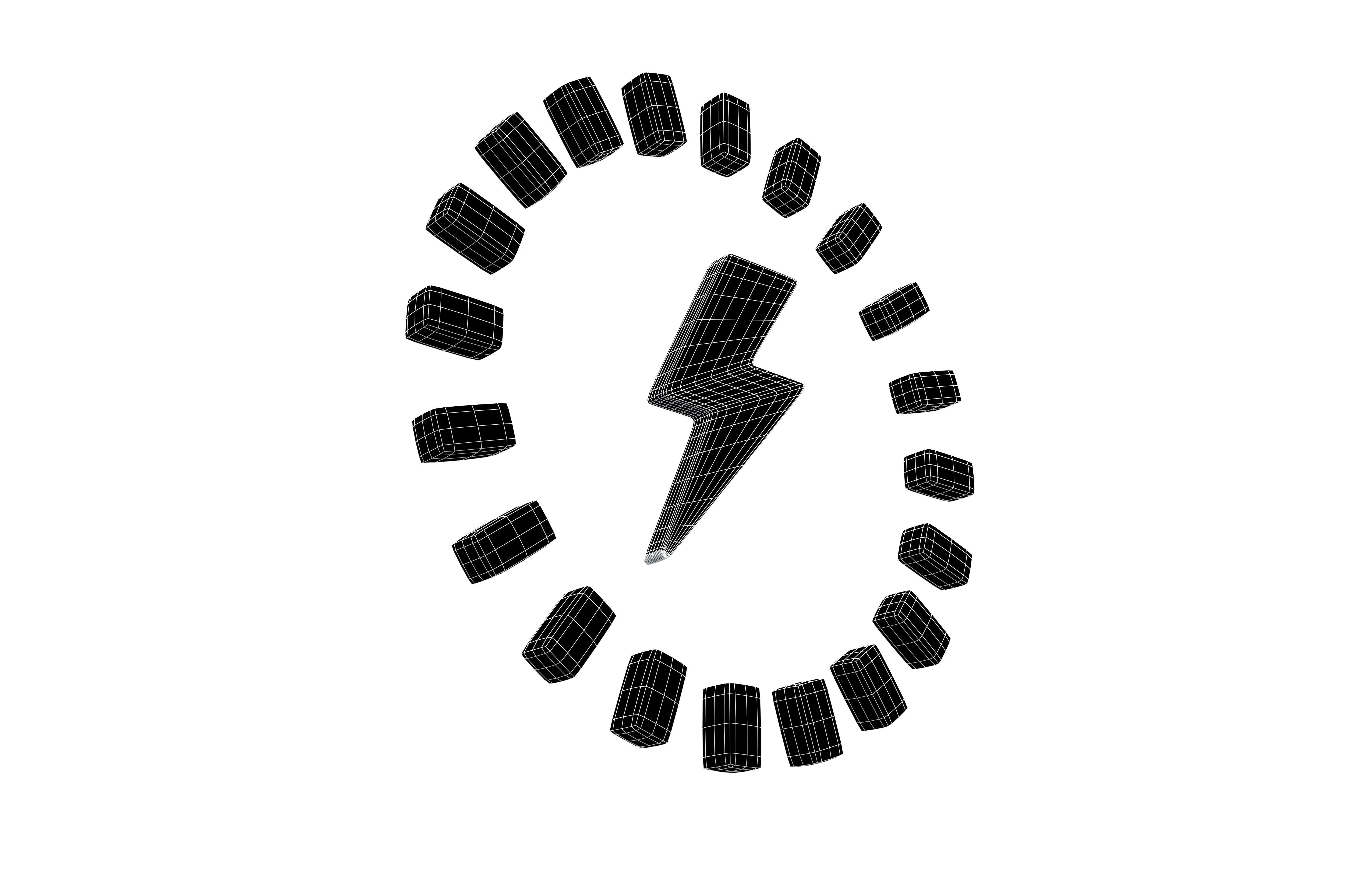 Battery Charge Level Icon v1 001 Low-poly 3D model_7