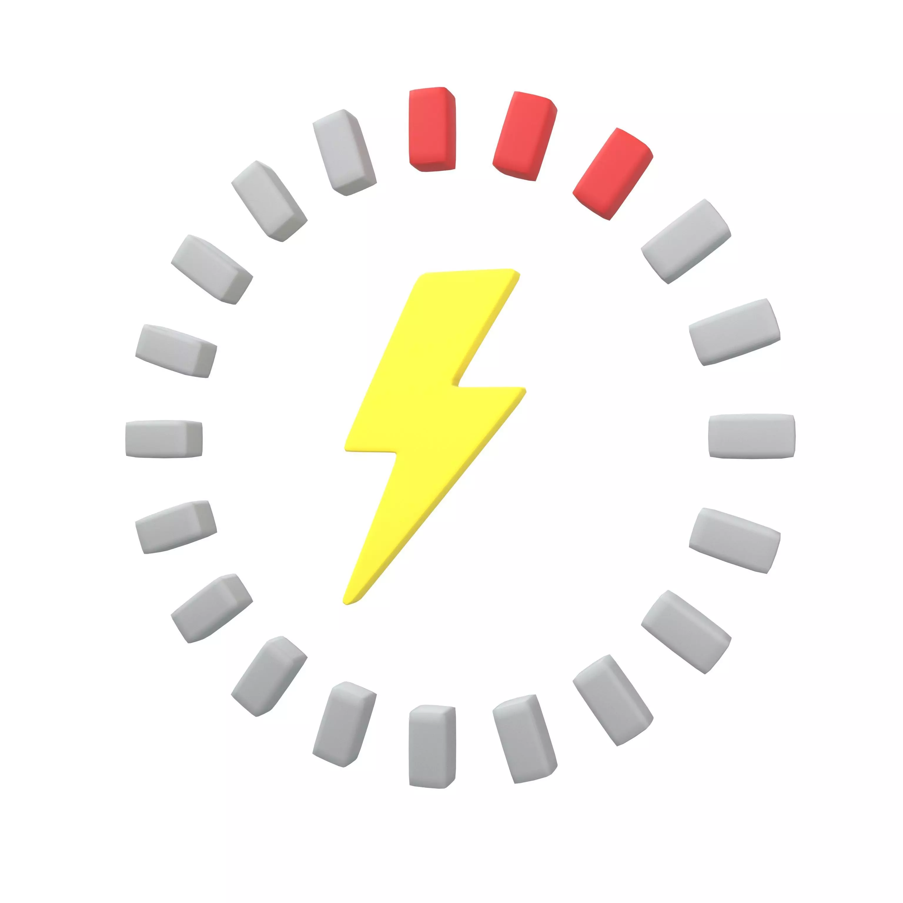 Battery Charge Level Icon v1 001 Low-poly 3D model_0