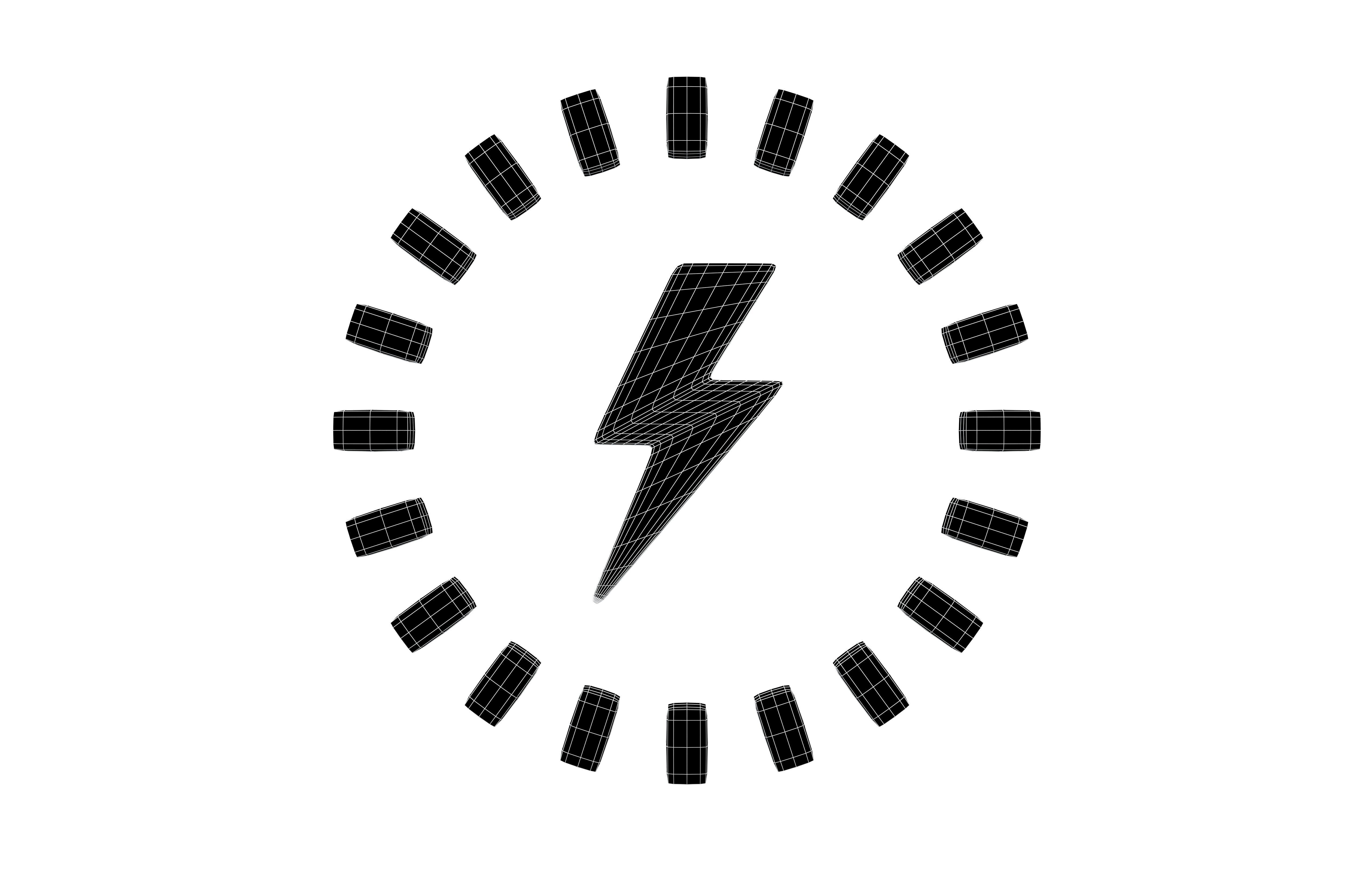 Battery Charge Level Icon v1 001 Low-poly 3D model_5