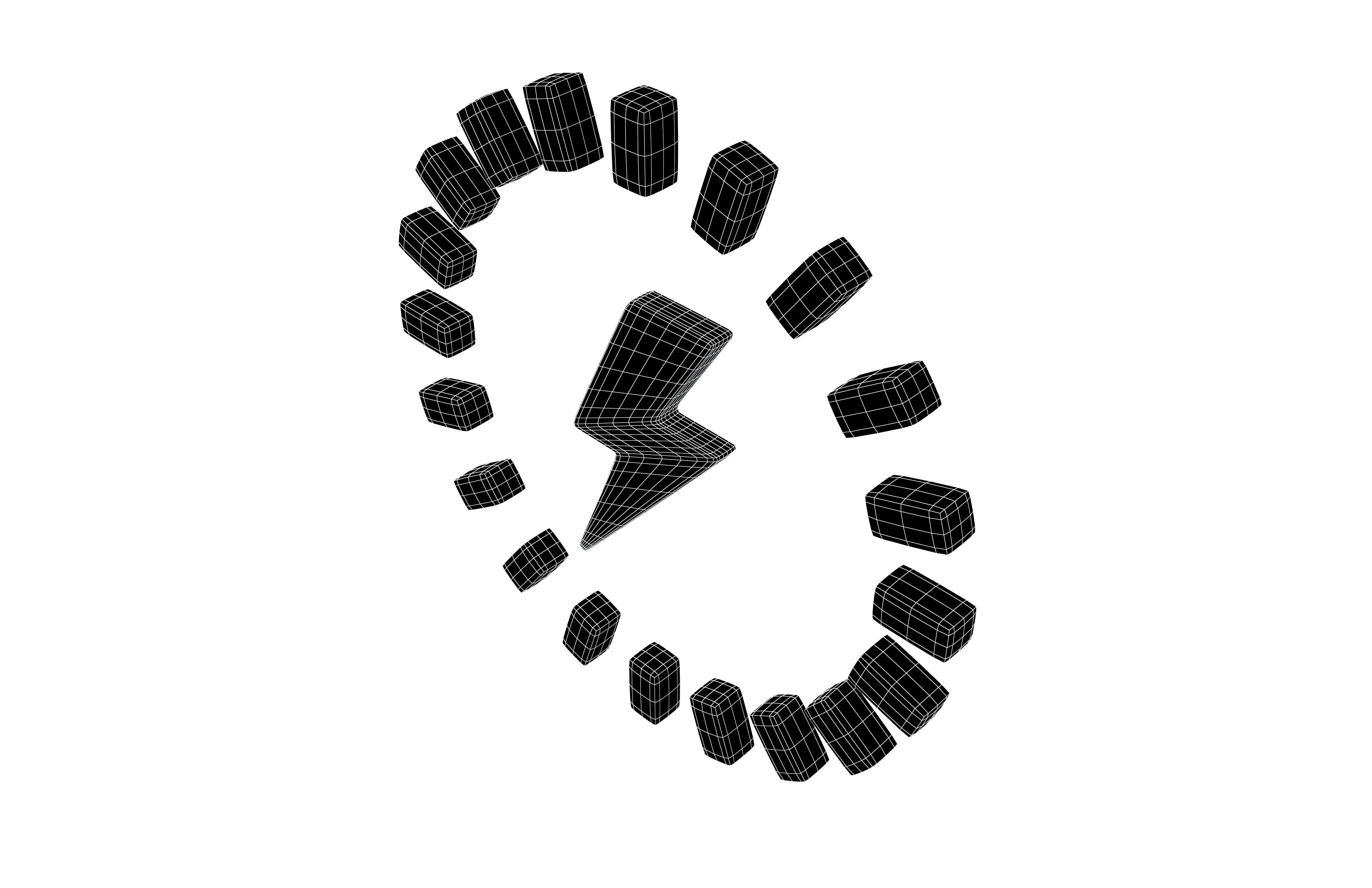 Battery Charge Level Icon v1 001 Low-poly 3D model_6