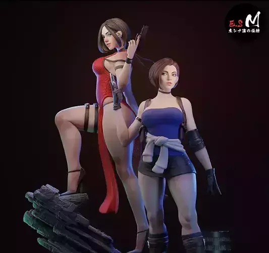 Jill Valentine and Ada Wong BY ESM