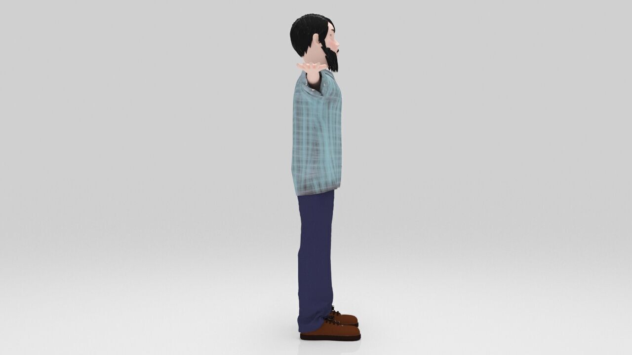 Character Jerry Rigged  Low-poly 3D model_5